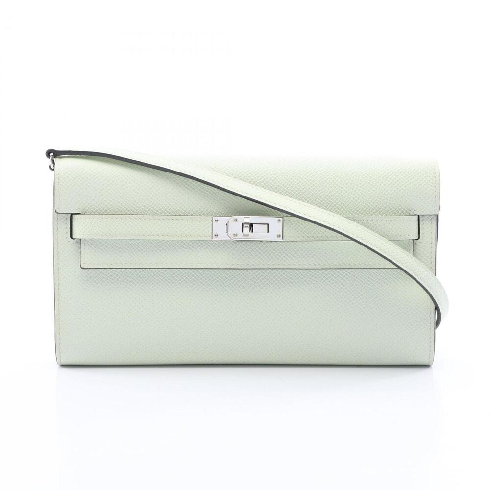 Hermes Kelly To Go Shoulder Bag/Handbag, Leather, Veau Epsom, Women's, Green
